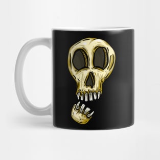 Spooky Halloween Skull Cartoon Illustration Lonely Boy Mug